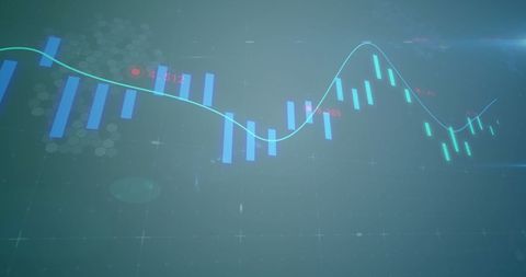 Digital Financial Data with Stock Market Graph on Green Background - Download Free Stock Images Pikwizard.com