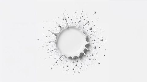 Dynamic white liquid splash with abstract elegance