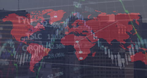 Dynamic Financial Data Processing on World Map Overlay