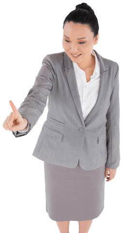asian businesswoman interacting with virtual screen on transparent display - Download Free Stock Videos Pikwizard.com