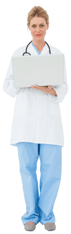 transparent doctor using laptop medical collection - Download Free Stock Videos Pikwizard.com