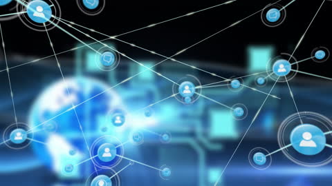 Abstract Global Digital Network Connections Concept