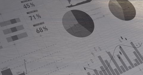 Analyzing Business Data with Projected Graphs and Charts - Download Free Stock Images Pikwizard.com