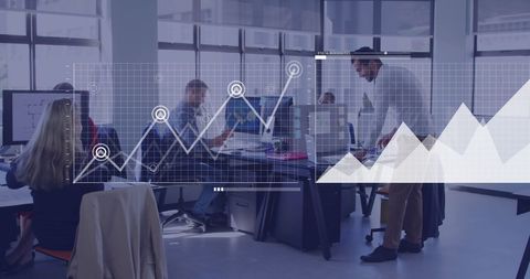 Financial Data with Diverse Team in Modern Office - Download Free Stock Images Pikwizard.com