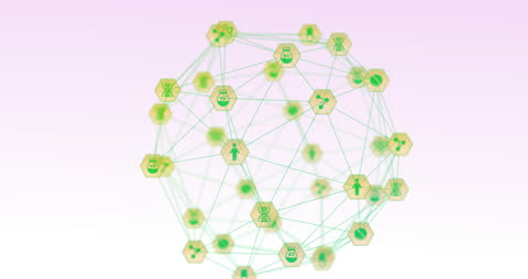 Digital Network Mesh Illustrating Global Connections and Data Flow