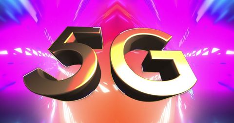 5G Technology with Vibrant Digital Background