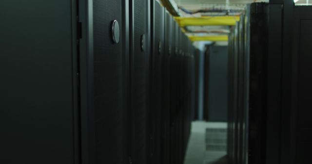 Modern Data Center Corridor with Rows of Server Racks - Download Free Stock Images Pikwizard.com