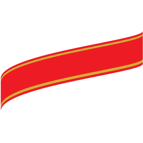 elegant red ribbon banner with gold trim on transparent background - Download Free Stock Videos Pikwizard.com