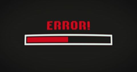 Pixelated Error Message with Loading Bar on Black Background - Download Free Stock Images Pikwizard.com