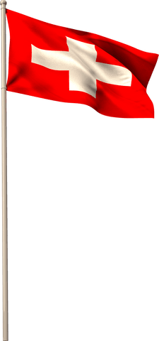 Transparent Illustration of Swiss Flag on Pole - Download Free Stock Videos Pikwizard.com