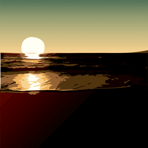 artistic transparent sea and sunset vector illustration - Download Free Stock Videos Pikwizard.com