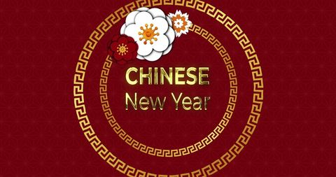 Chinese New Year Celebration with Traditional Decorations