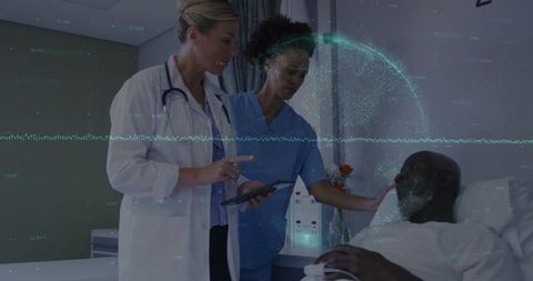 Healthcare Professionals Using Technology for Patient Care
