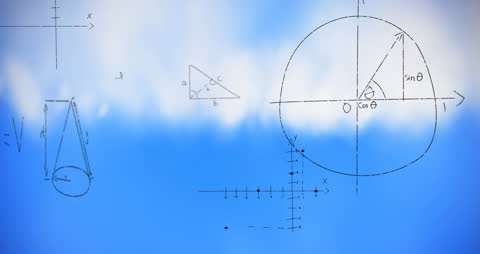 Overlay of Mathematical Formulas on Abstract Data Background
