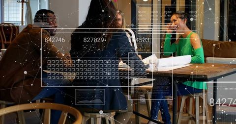 Team Planning Strategy in Modern Office with Network Overlay