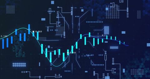 Digital Financial Data Processing on Circuit Board - Download Free Stock Images Pikwizard.com