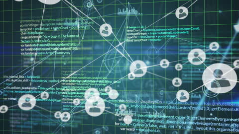 Conceptual Digital Network with Lines and Data Streams