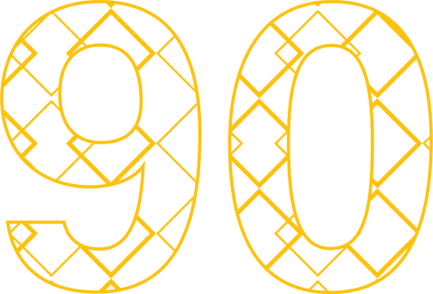 Artistic Yellow Number 90 Pattern on Transparent Background - Download Free Stock Videos Pikwizard.com