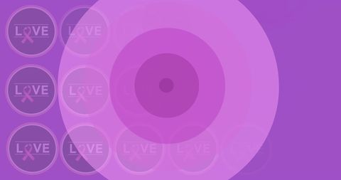 Abstract Love with Awareness Ribbons on Purple Background - Download Free Stock Images Pikwizard.com