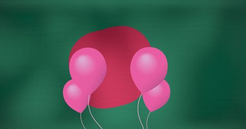 Pink Balloons Celebrating over Bangladesh Flag