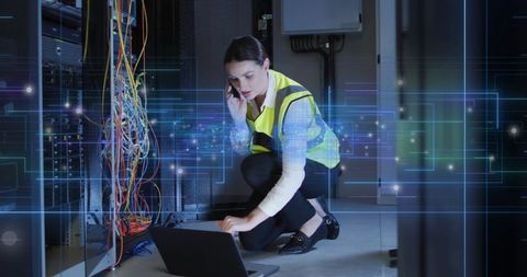 Female IT Engineer Managing Data in Server Room Concept - Download Free Stock Images Pikwizard.com