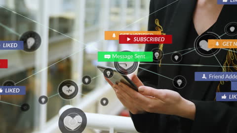 Social Media Connected Smartphone Concept