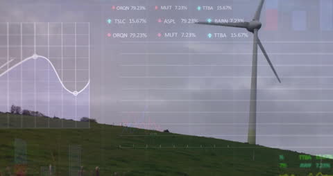 Renewable Energy and Financial Data Overlay Concept