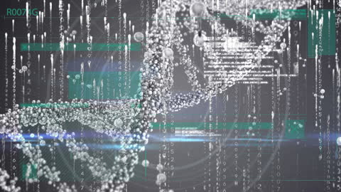 Digital DNA Sequence Abstract Technology Interface