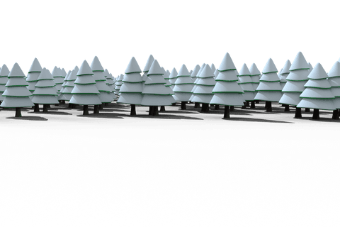 transparent forest of snow-covered pine trees scene - Download Free Stock Videos Pikwizard.com
