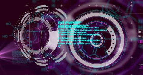 Digital Cybersecurity Concept with Chemical Formulas Overlay - Download Free Stock Images Pikwizard.com