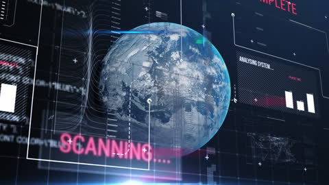 Digital Globe with Data Visualization Interface