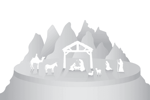 transparent nativity scene with mountains illustration, christmas religion concept - Download Free Stock Videos Pikwizard.com