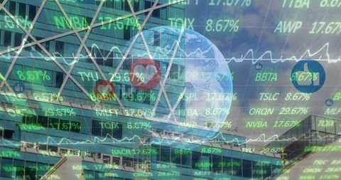 Global financial analysis with digital interfaces and social interaction