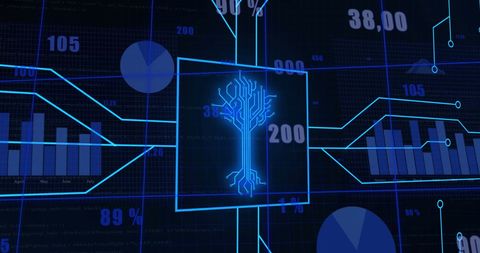 Futuristic Circuitry and Data Visualization Integration - Download Free Stock Images Pikwizard.com