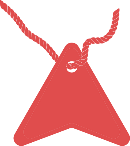 red triangular pendant on red string on transparent background - Download Free Stock Videos Pikwizard.com