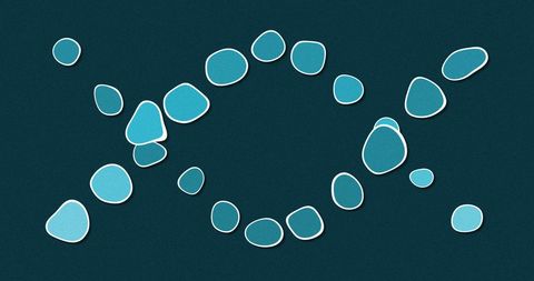 abstract dna strand made with blue circular patterns on gray background - Download Free Stock Images Pikwizard.com