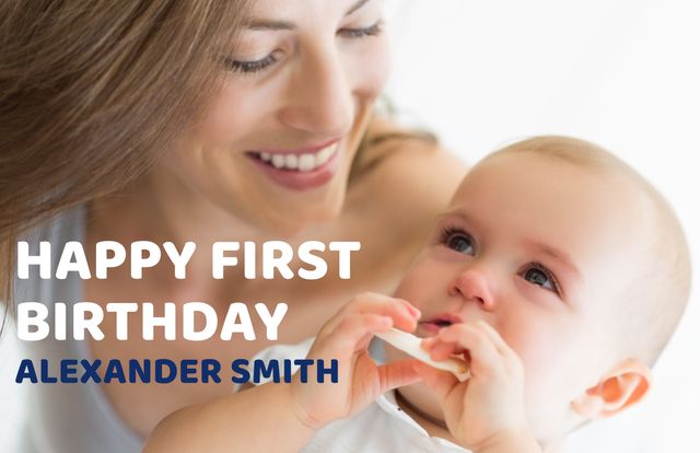 Joyful Mother Holding Baby Celebrating First Birthday Together - Download Free Stock Videos Pikwizard.com
