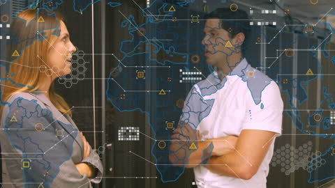 Global Collaboration Concept in Server Room