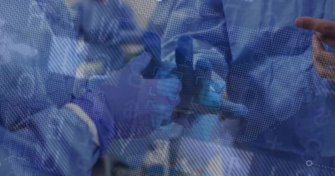 Surgeons Collaborating with Holographic Technology in Operating Room