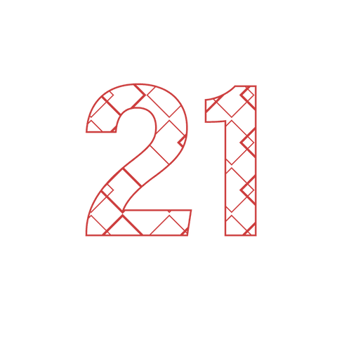 red geometric number 21 on transparent background for versatile use - Download Free Stock Videos Pikwizard.com