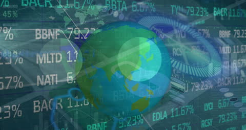 Global Financial Data on Rotating Globe Animation