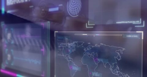 Data Processing Interface with World Map and Pills Overlay - Download Free Stock Images Pikwizard.com