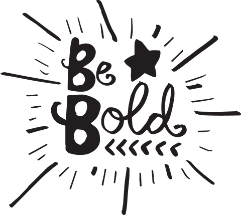 Handwritten be bold text on transparent background