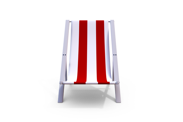 Red and White Sunbed on Transparent Background, Ideal for Summer and Vacation Themes - Download Free Stock Videos Pikwizard.com