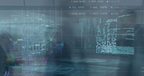 Futuristic Financial Analysis on Digital Interface in Modern Office - Download Free Stock Images Pikwizard.com