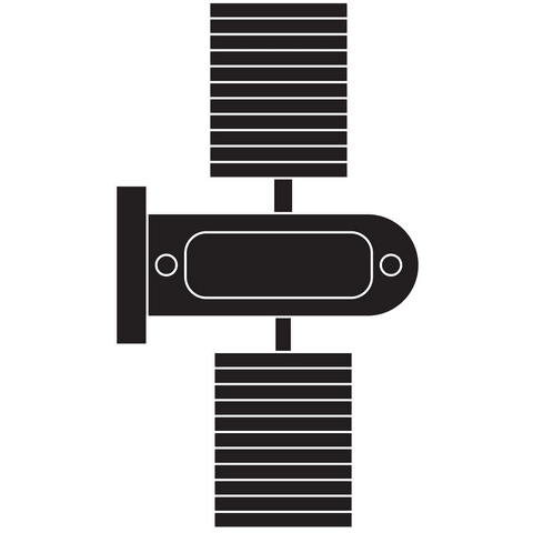 Transparent satellite icon vector on isolated background