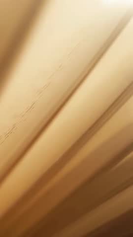 Shifting Closeup of Beige Pleated Shade Revealing Dust Specks | Vertical Fabric Texture