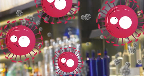 Animate COVID-19 Virus Characters in Festive Setting