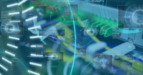 5G Technology and Data Processing Overlay on Computer Server