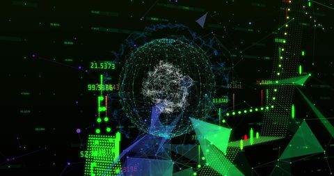 Global Financial Networks with Digital Data Visualizations - Download Free Stock Images Pikwizard.com